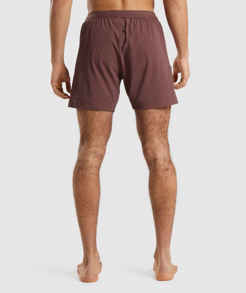 Men's Gymshark Studio Shorts Brown | CA 80375N